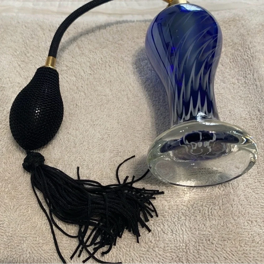 Victoria's Secret Blue and Gold Perfume Atomizer - Picture 2 of 4